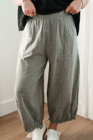 Weekend Ready Elastic Cuff Pants - Black