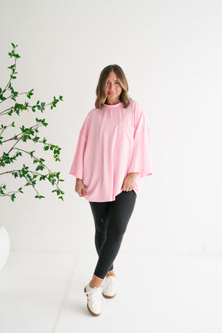 Forever Ideal Ribbed Top - Pink