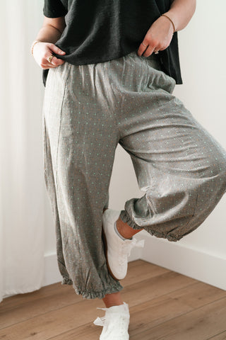 Weekend Ready Elastic Cuff Pants - Black