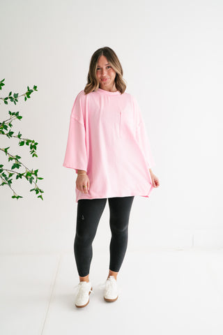 Forever Ideal Ribbed Top - Pink