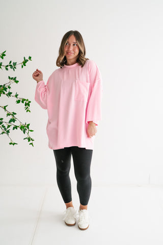 Forever Ideal Ribbed Top - Pink