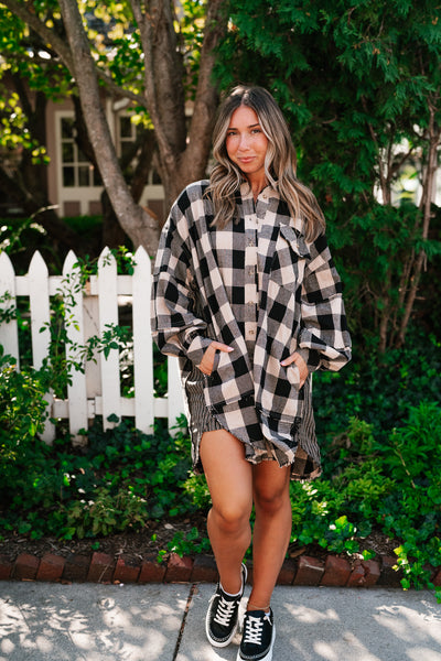 Mocha Lovers Oversized Flannel