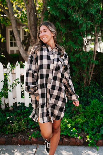 Mocha Lovers Oversized Flannel