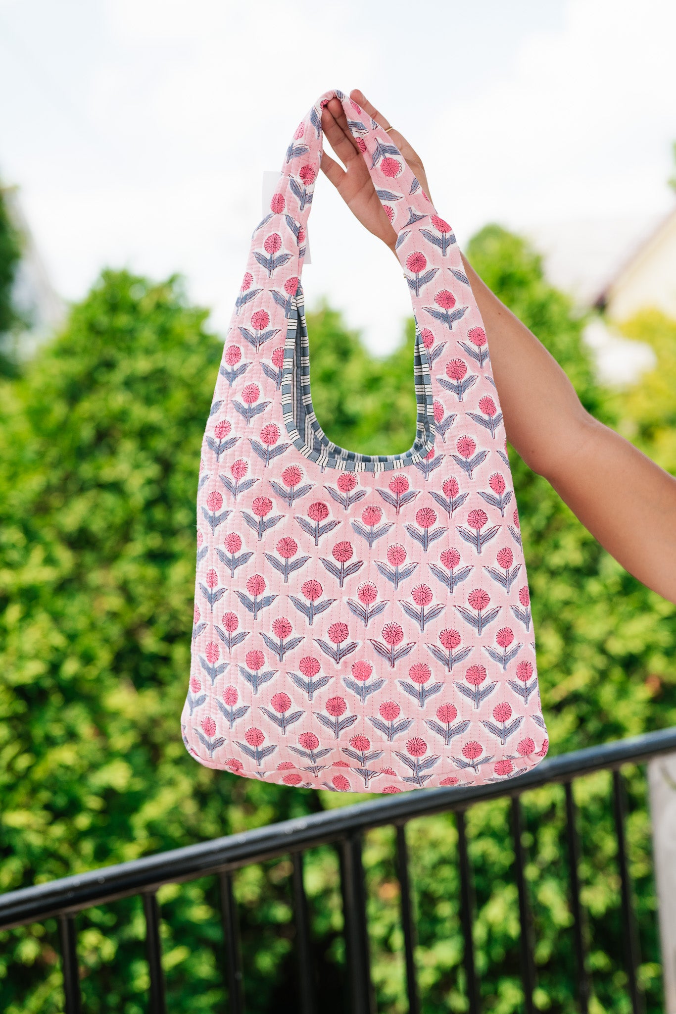 Evie Patchwork Shoulder bag - Bubblegum Pink