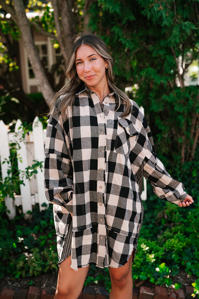 Mocha Lovers Oversized Flannel