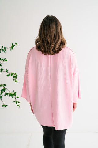 Forever Ideal Ribbed Top - Pink