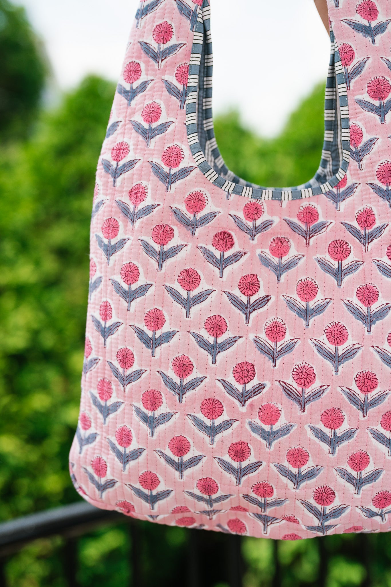Evie Patchwork Shoulder bag - Bubblegum Pink