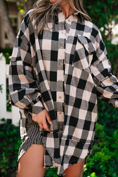 Mocha Lovers Oversized Flannel