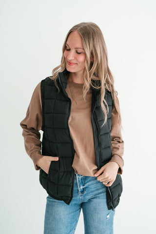Midnight Quilted Puffer Vest