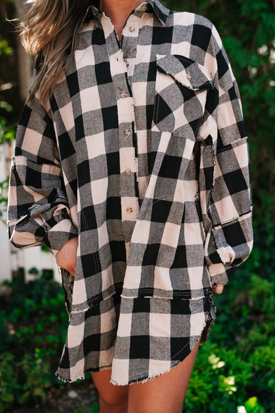 Mocha Lovers Oversized Flannel