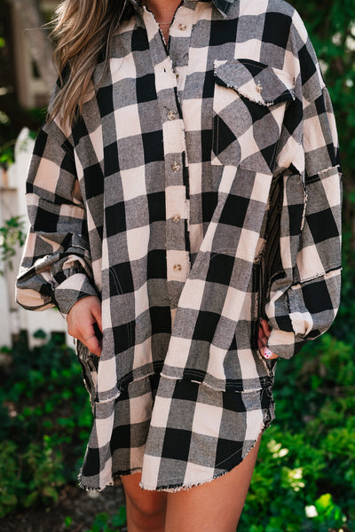 Mocha Lovers Oversized Flannel