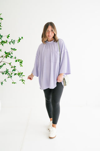 Forever Ideal Ribbed Top - Lavender