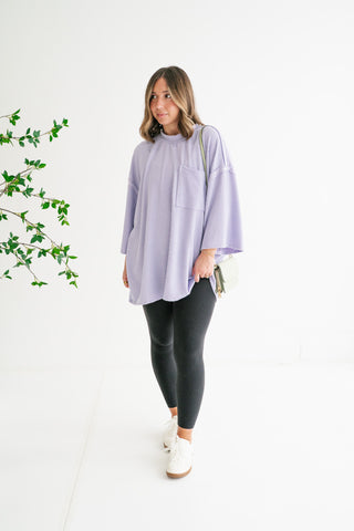 Forever Ideal Ribbed Top - Lavender