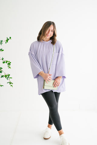 Forever Ideal Ribbed Top - Lavender