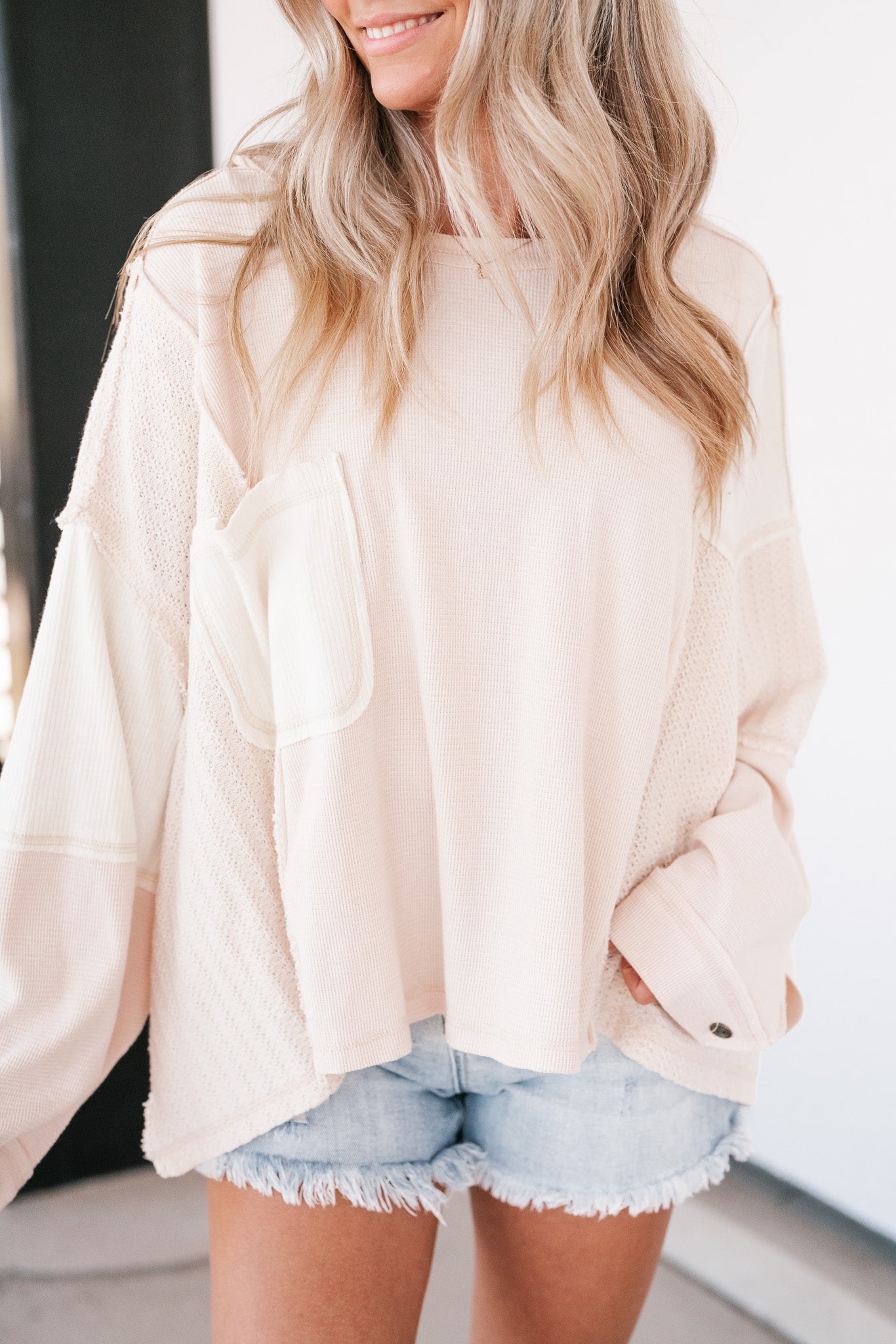 Take A Moment Textured Top