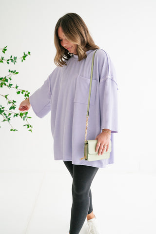 Forever Ideal Ribbed Top - Lavender