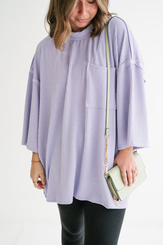 Forever Ideal Ribbed Top - Lavender