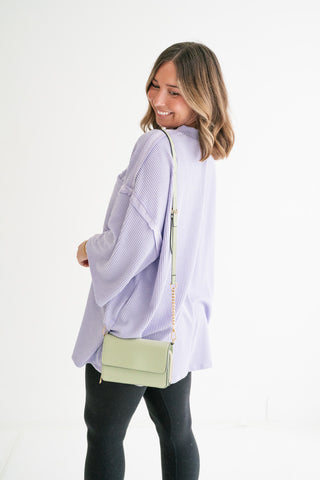 Forever Ideal Ribbed Top - Lavender