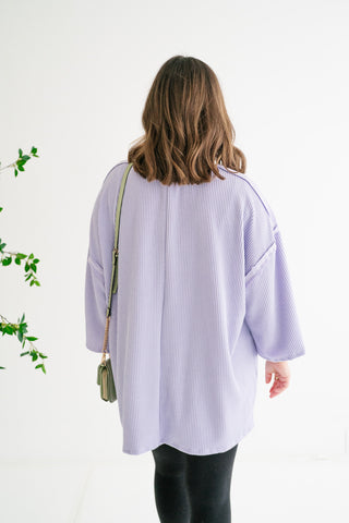 Forever Ideal Ribbed Top - Lavender