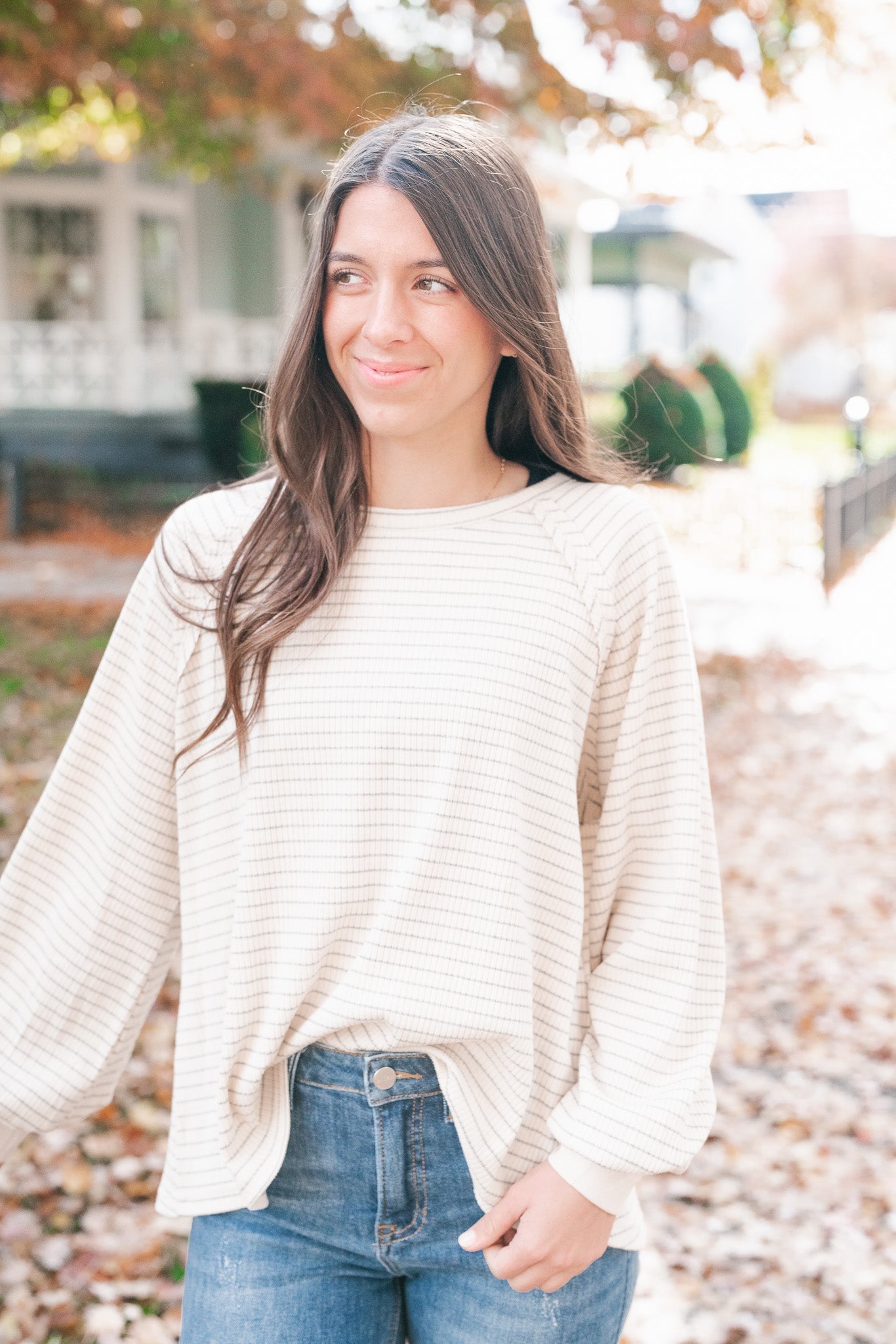 Olivia Ribbed Neutral Top