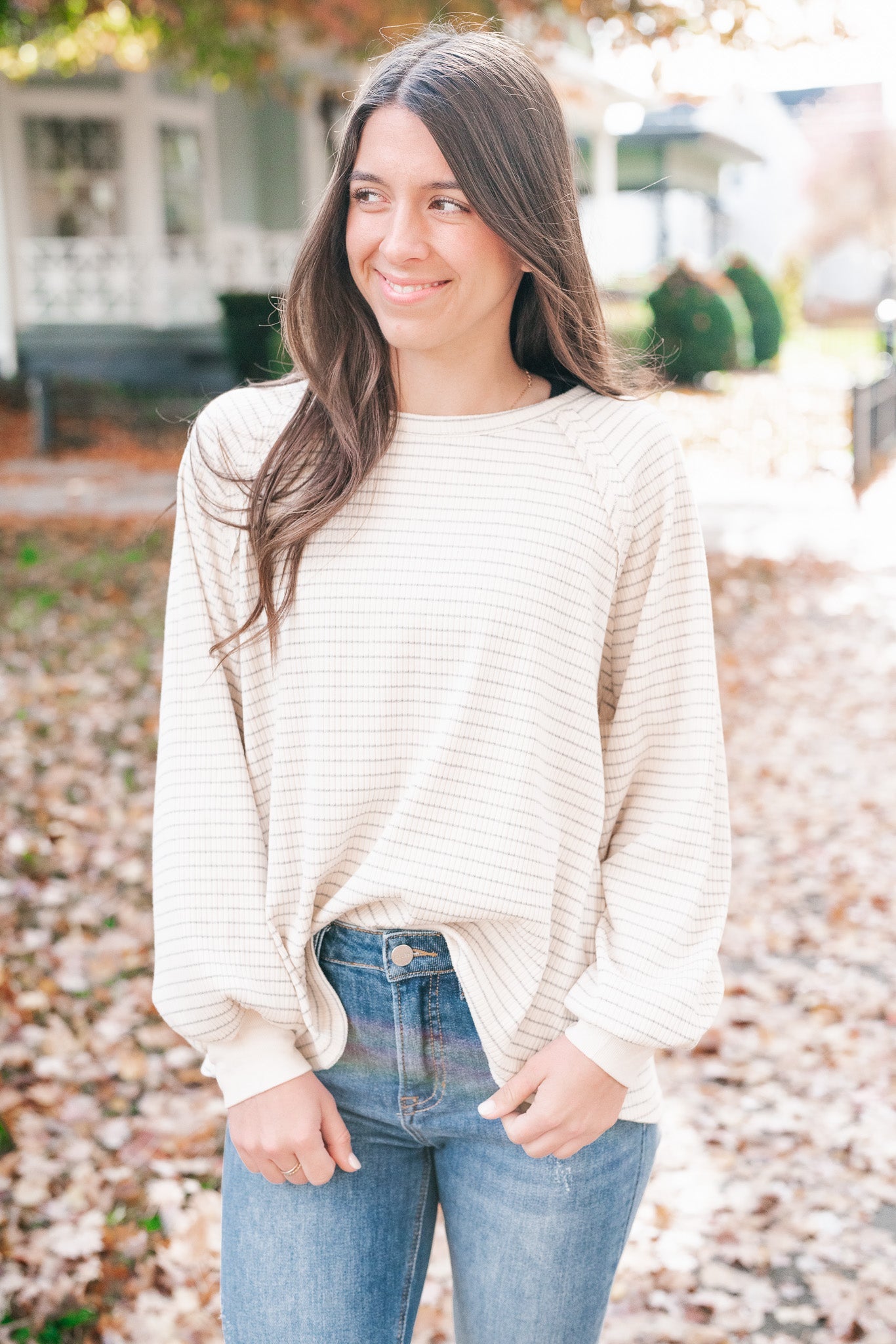 Olivia Ribbed Neutral Top