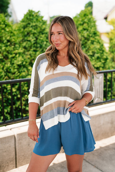 Sailor Striped Knit Top