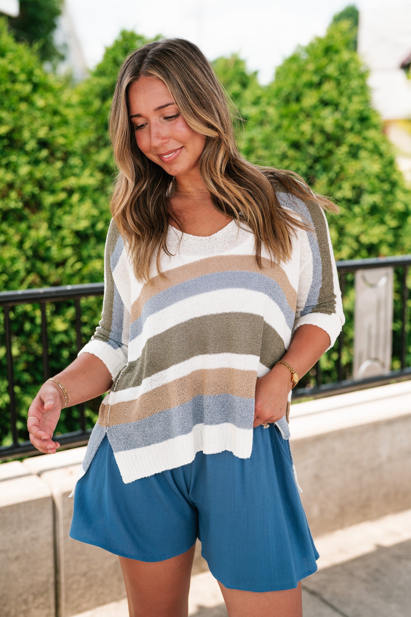 Sailor Striped Knit Top