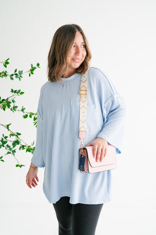 Forever Ideal Ribbed Top - Blue