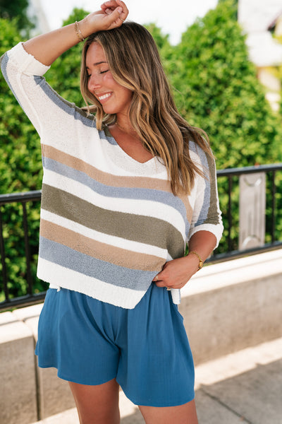 Sailor Striped Knit Top