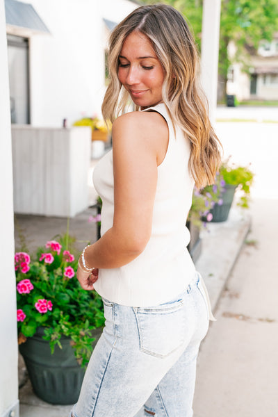 Ivory Basic Knit Tank