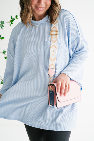Forever Ideal Ribbed Top - Blue