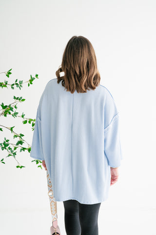 Forever Ideal Ribbed Top - Blue