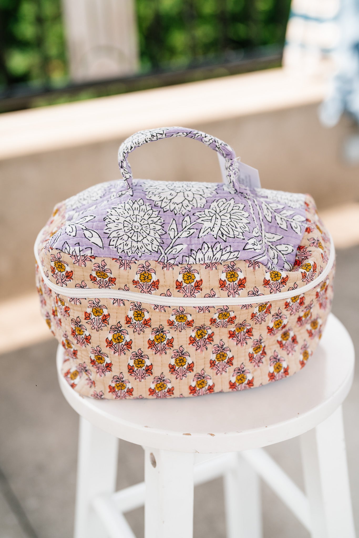 Sunny Patchwork Make Up Bag - Yellow