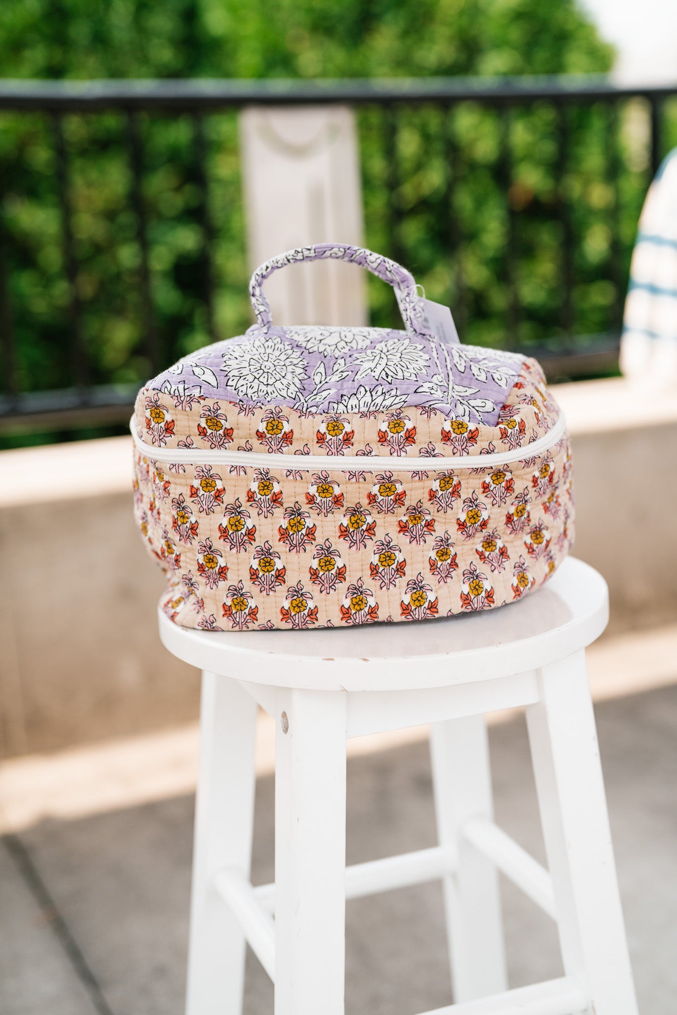 Sunny Patchwork Make Up Bag - Yellow