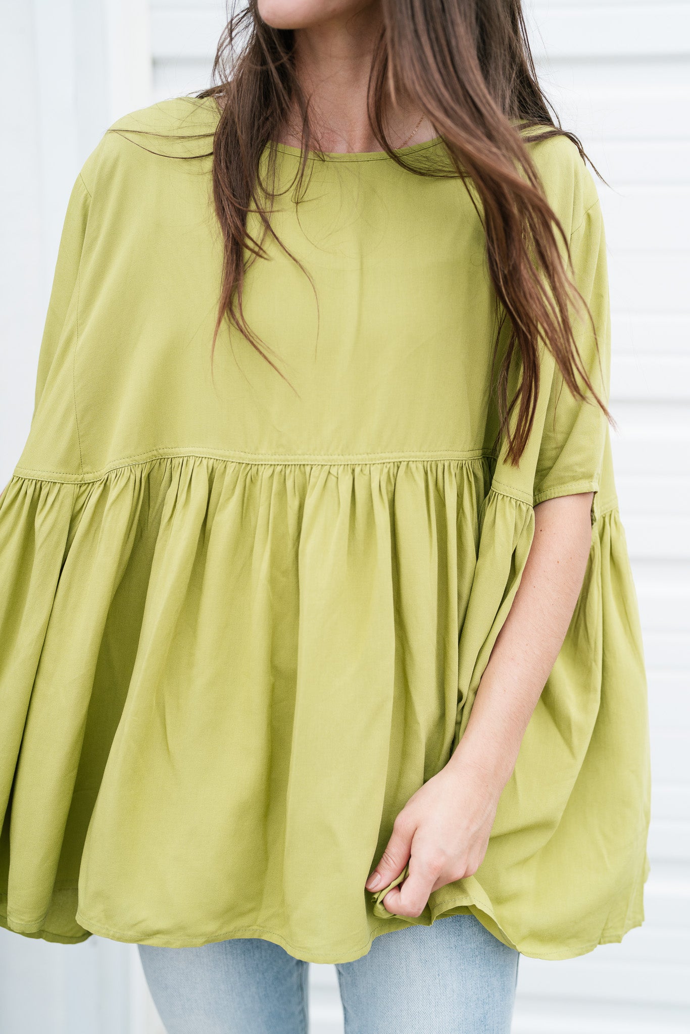 Literally Lime Babydoll Top