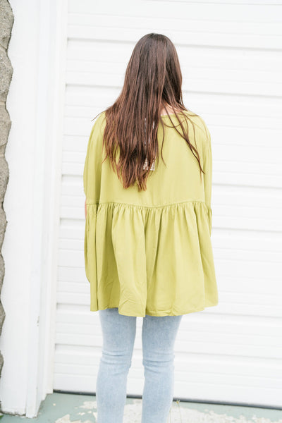 Literally Lime Babydoll Top