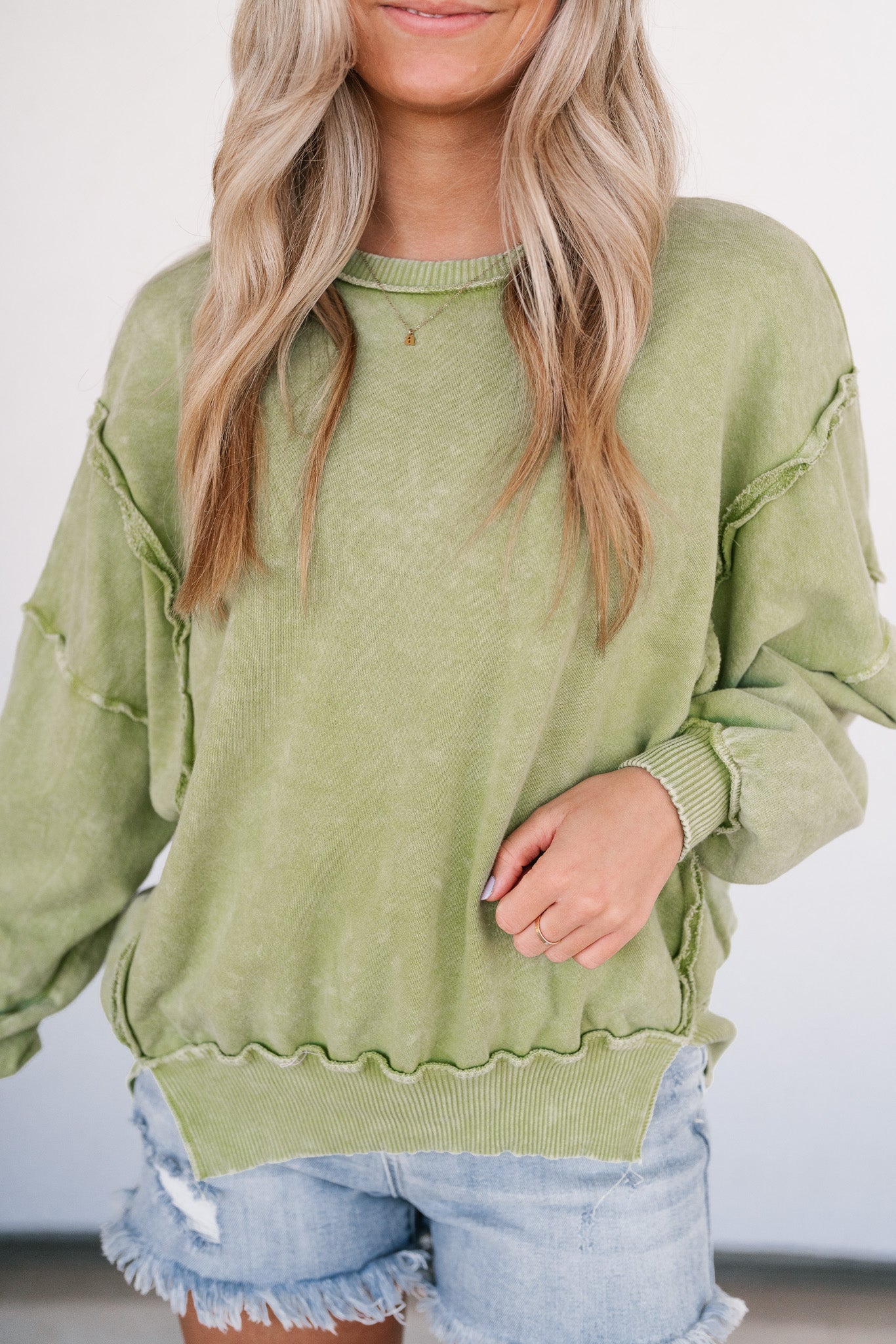 Get Up And Go Relaxed Crewneck - Green