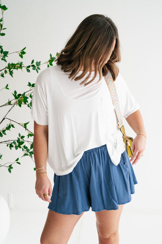 Simple Matter Pocket Front Tee - White