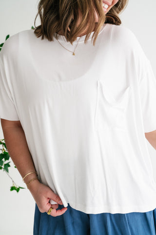 Simple Matter Pocket Front Tee - White