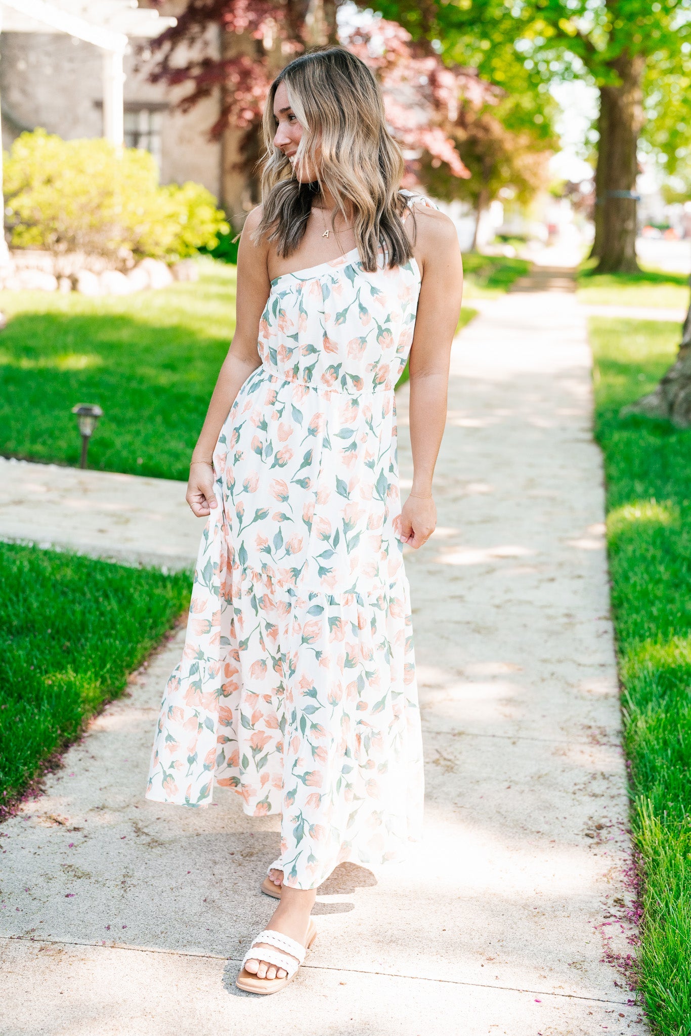 Floral Sunset Off The Should Maxi Dress