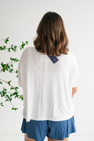 Simple Matter Pocket Front Tee - White