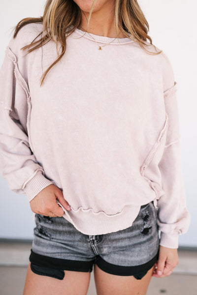 Get Up And Go Relaxed Crewneck - Sand
