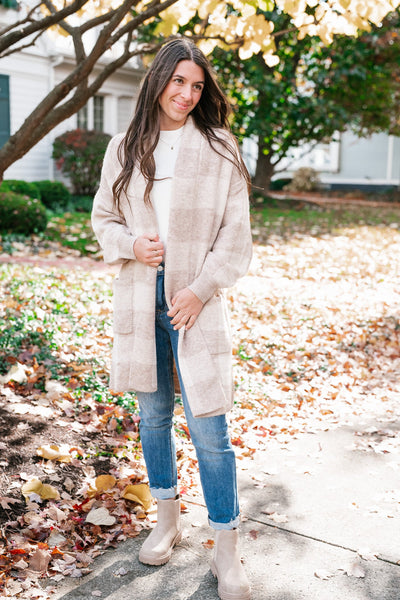 Check Yourself Buffalo Plaid Cardigan