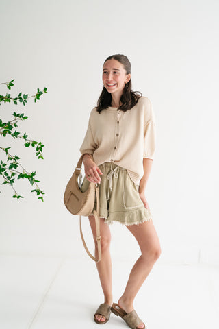 Elsie Button Down Knit Sweater top