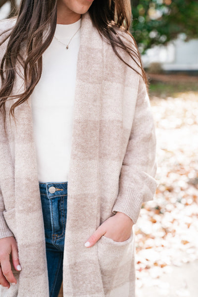 Check Yourself Buffalo Plaid Cardigan