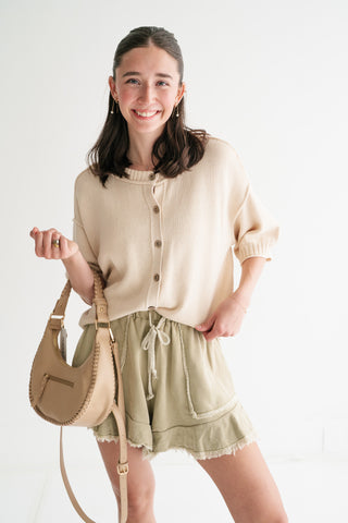 Elsie Button Down Knit Sweater top