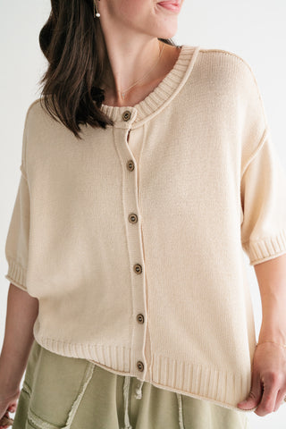 Elsie Button Down Knit Sweater top