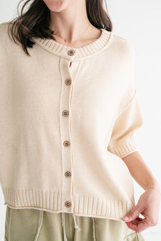 Elsie Button Down Knit Sweater top