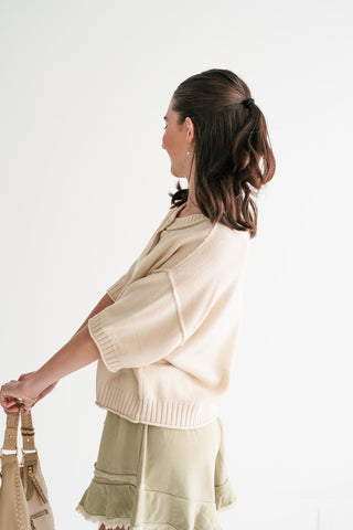 Elsie Button Down Knit Sweater top