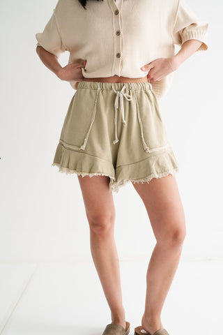 Warm Breeze Lounge Short - Olive